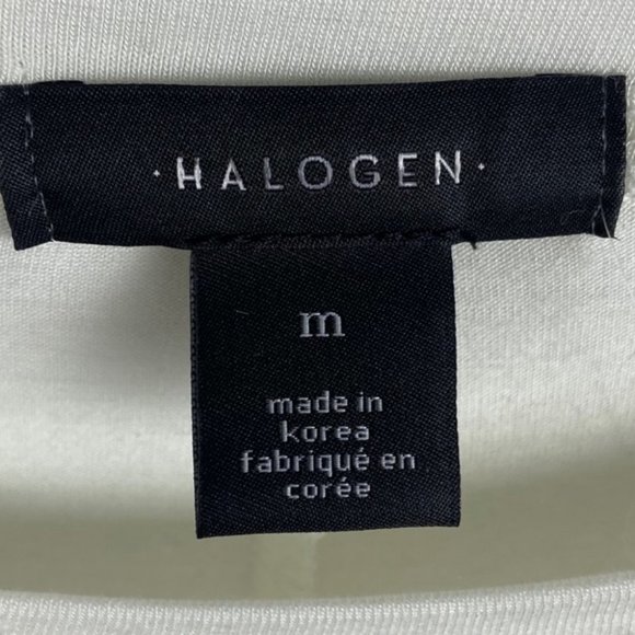 Halogen Long Sleeve Modal Tee Ivory Nordstrom Size Medium New With Tags Minimal - Picture 4 of 9